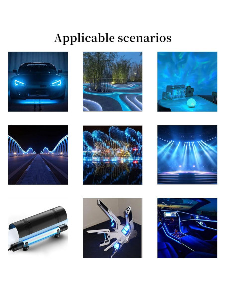 5 Pcs LED Azul 5050 SMD 12W con Placa Aluminio 20mm