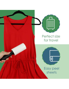 Rodillo Quitapelusas Home Basics 100 Hojas Negro 2