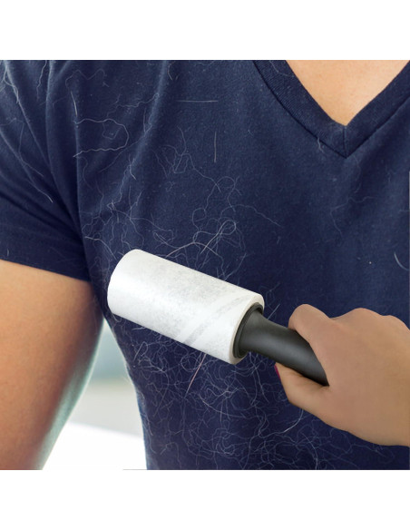 Rodillo Quitapelusas Home Basics 100 Hojas Negro