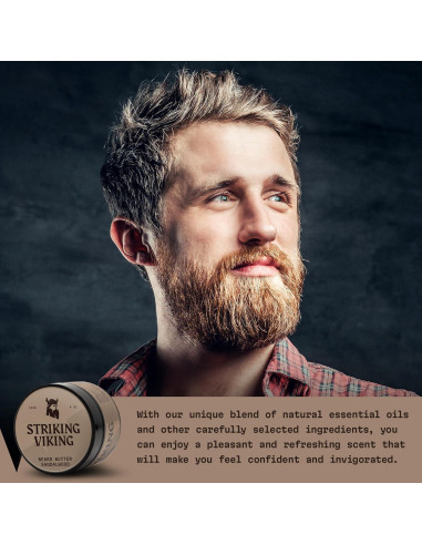 Acondicionador de Barba Striking Viking Sándalo 113g - Hidratante Natural