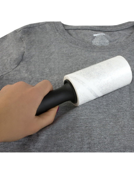 Rodillo Quitapelusas Home Basics 100 Hojas Negro