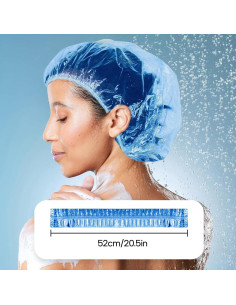 Gorras de Ducha Desechables 110 Unidades Azul Años Tranquilos 2
