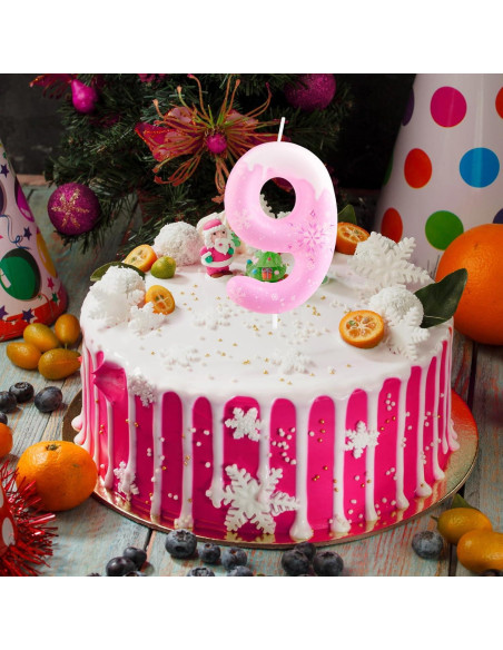 Vela de Cumpleaños Temática Congelada iNINGER Número 0 Rosa
