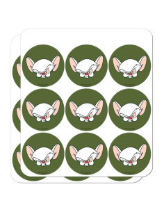 Stickers Pinky y el Cerebro - 18 Stickers Mate Reposicionables
