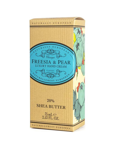 Crema de Manos Naturally European Freesia y Pera 75ml - 20% Manteca de Karité