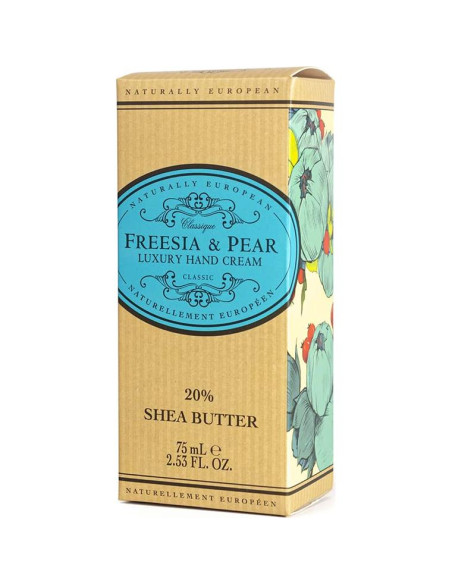 Crema de Manos Naturally European Freesia y Pera 75ml - 20% Manteca de Karité