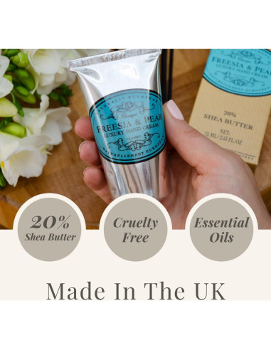 Crema de Manos Naturally European Freesia y Pera 75ml - 20% Manteca de Karité