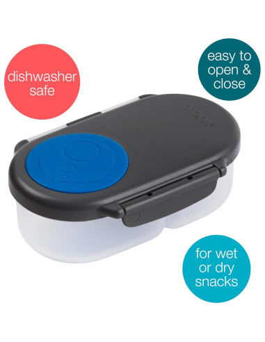 Caja de Snacks b.box Pizarra Azul 2 Compartimentos 355ml