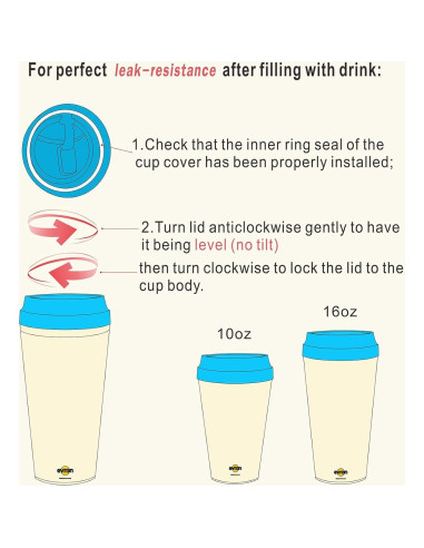 Taza de Viaje Evron Aislada Doble Pared 4 Pack 300ml