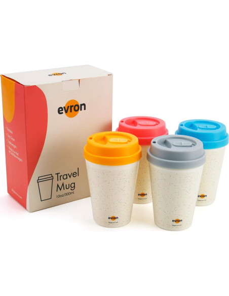 Taza de Viaje Evron Aislada Doble Pared 4 Pack 300ml
