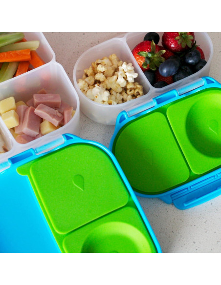 Caja de Snacks b.box Pizarra Azul 2 Compartimentos 355ml