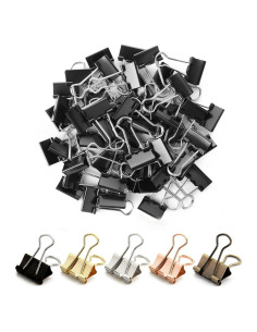 Clips de Encuadernación Mr. Pen, Paquete de 50, Negro, 1.9 cm