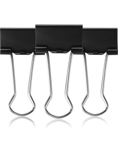Clips de Encuadernación Mr. Pen, Paquete de 50, Negro, 1.9 cm