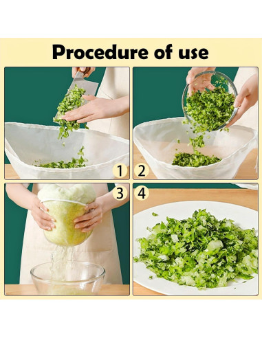 5PCS Bolsas de Tela de Queso RQAMRCU Reutilizables Nylon