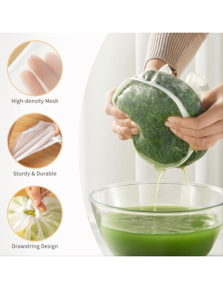 5PCS Bolsas de Tela de Queso RQAMRCU Reutilizables Nylon 5PCS Bolsas de Tela de Queso RQAMRCU Reutilizables Nylon