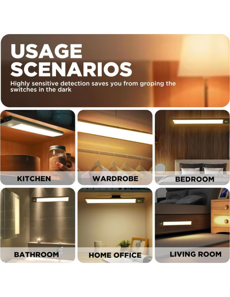 Iluminación Bajo Gabinete OMXDG, 36 LED, Sensor Movimiento, 20.32cm Iluminación Bajo Gabinete OMXDG, 36 LED, Sensor Movimiento, 20.32cm