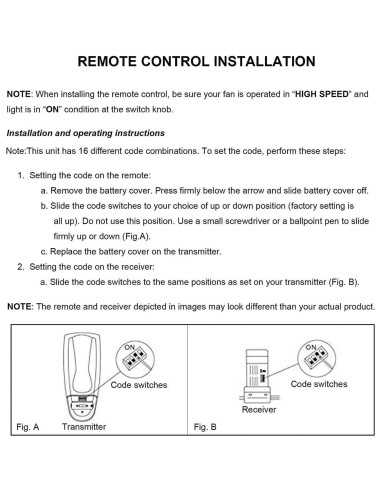 Control Remoto Universal para Ventilador de Techo Breeze Bay RC-HD5