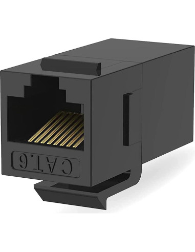 Acoplador Keystone Cat6 RJ45 Tedgetal 10 Unidades Negro