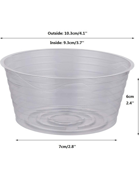 Plato de Goteo Idyllize 10 Piezas 10.4 cm Plástico Claro