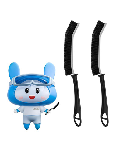 Cepillos de limpieza de ranuras CLEANGOR - 2 unidades, negro