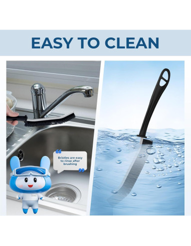 Cepillos de limpieza de ranuras CLEANGOR - 2 unidades, negro