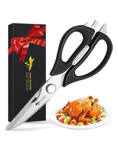 Tijeras de Cocina Multiusos MAD SHARK Acero Inoxidable Negro