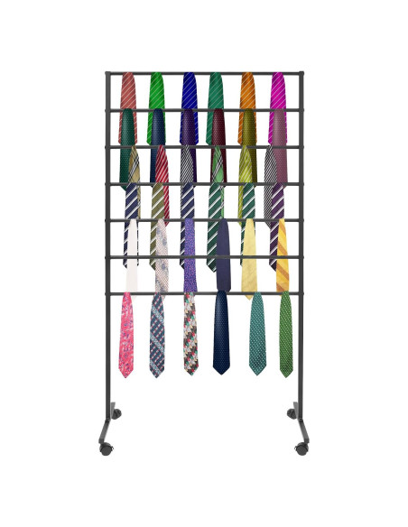 Soporte de exhibición rodante Kunghei 7 niveles para corbatas y bufandas