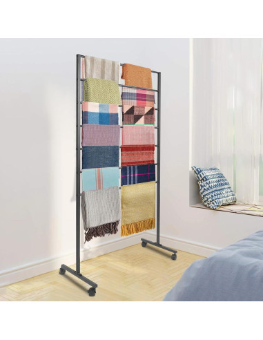 Soporte de exhibición rodante Kunghei 7 niveles para corbatas y bufandas