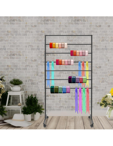 Soporte de exhibición rodante Kunghei 7 niveles para corbatas y bufandas