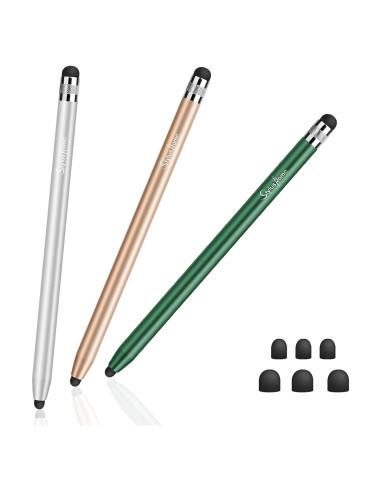StylusHome Stylus Táctil 2 en 1 con 6 Puntas Reemplazables