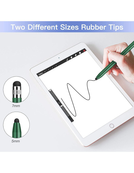 StylusHome Stylus Táctil 2 en 1 con 6 Puntas Reemplazables