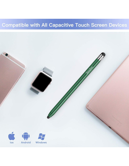 StylusHome Stylus Táctil 2 en 1 con 6 Puntas Reemplazables