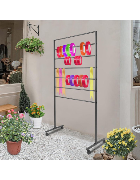 Soporte de exhibición rodante Kunghei 7 niveles para corbatas y bufandas