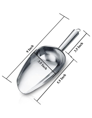 Cuchara para Helado HOMQUEN de Acero Inoxidable 23 cm