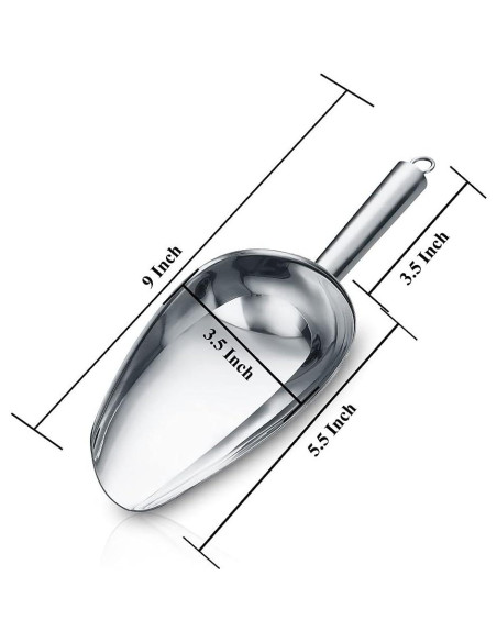 Cuchara para Helado HOMQUEN de Acero Inoxidable 23 cm