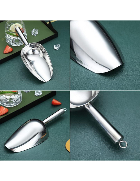 Cuchara para Helado HOMQUEN de Acero Inoxidable 23 cm