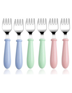 Juego de 6 Tenedores para Niños Pimoys Acero Inoxidable BPA Free