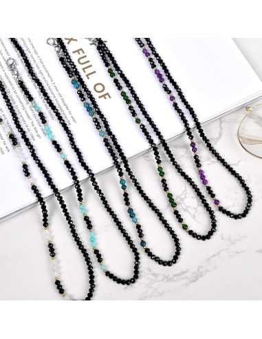 Cadena de Gafas de Moda Knagsfa con Cuentas de Piedra Natural