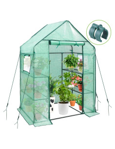 Invernadero Ohuhu 3 Niveles 4 Estantes PE 1.47x0.77x1.95 m