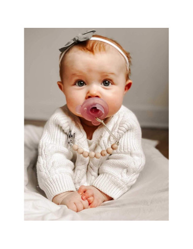 Clip de Chupete de Silicona Ali+Oli Madera Completa 20 cm