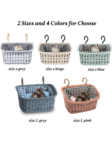 Hamaca para Ratas JWShang Azul, Cesta Colgante Segura 22.1x10.9cm