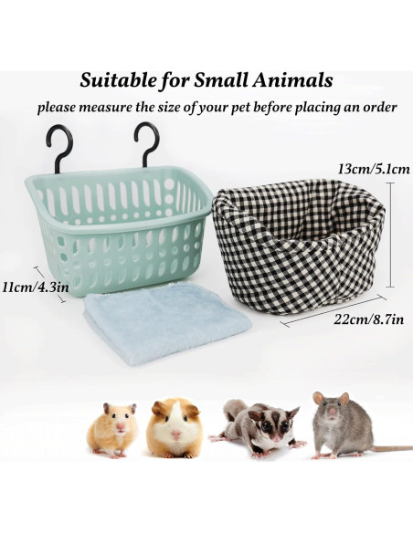 Hamaca para Ratas JWShang Azul, Cesta Colgante Segura 22.1x10.9cm