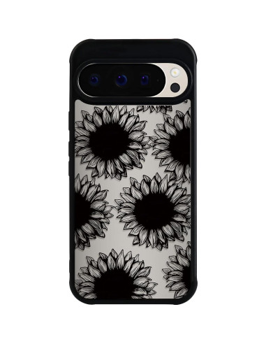 Funda Google Pixel 9 Pro XL Eiyikof Girasol Negra Delgada