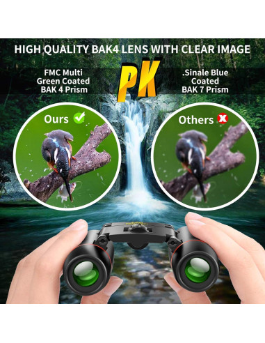 Binoculares compactos POLDR 12X25 para observación