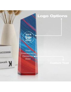 Trofeo de Cristal Personalizado ZALHIN 24.13 cm - Regalo Empresarial 2