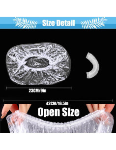 120 Gorras de Ducha Desechables Alabzphsia para Niños 41 cm 2