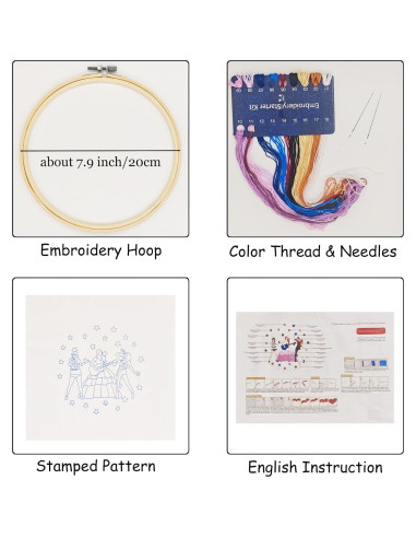 Kit de Bordado LETISH ST-1 para Adultos - Multicolor