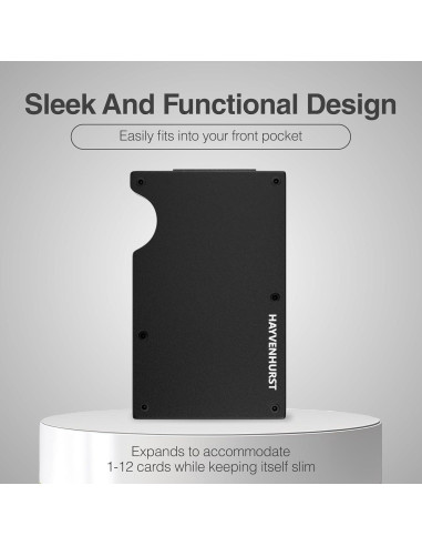 Billetera Hayvenhurst para hombres - Delgada y RFID Negro