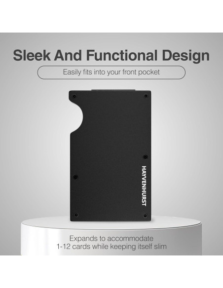 Billetera Hayvenhurst para hombres - Delgada y RFID Negro