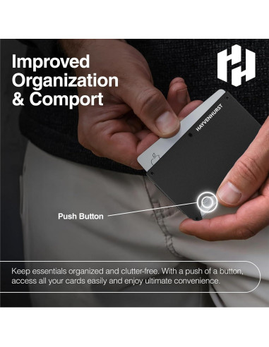 Billetera Hayvenhurst para hombres - Delgada y RFID Negro